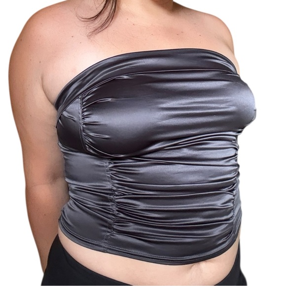 Free People Metallic Tube Top Size Large - Picture 3 of 4